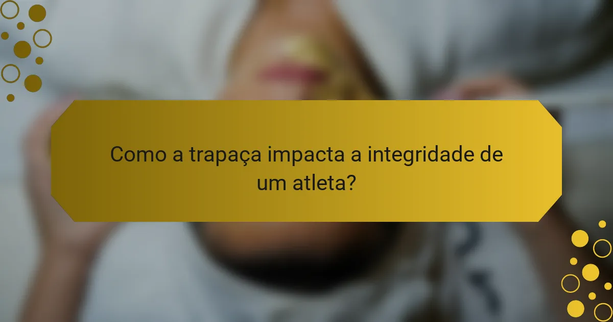 Como a trapaça impacta a integridade de um atleta?